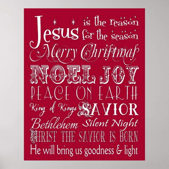 Jesus is the Reason for the Season Subway Art Poster (Front)