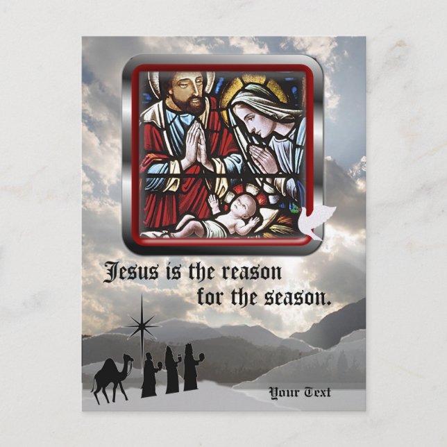 Jesus is the Reason for the Season - Third Version Holiday Postcard (Front)
