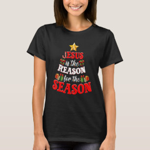 Jesus Is The Reason For The Season Tree Christmas  T-Shirt