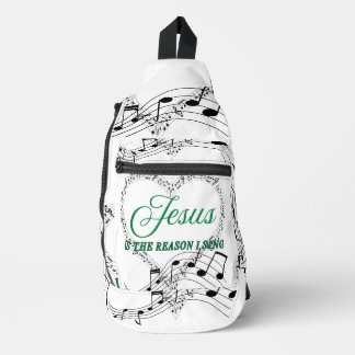 Jesus is the reason I sing music note Sling Bag