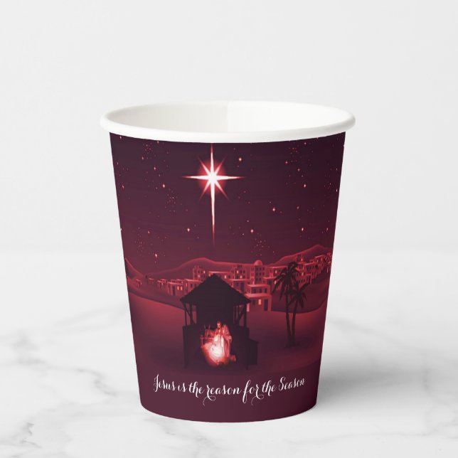 Jesus is the reason Nativity Paper Cup (Left)