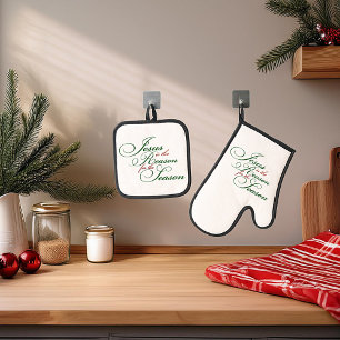 Jesus is the Reason Oven Mitt and Pot Holders Oven Mitt & Pot Holder Set