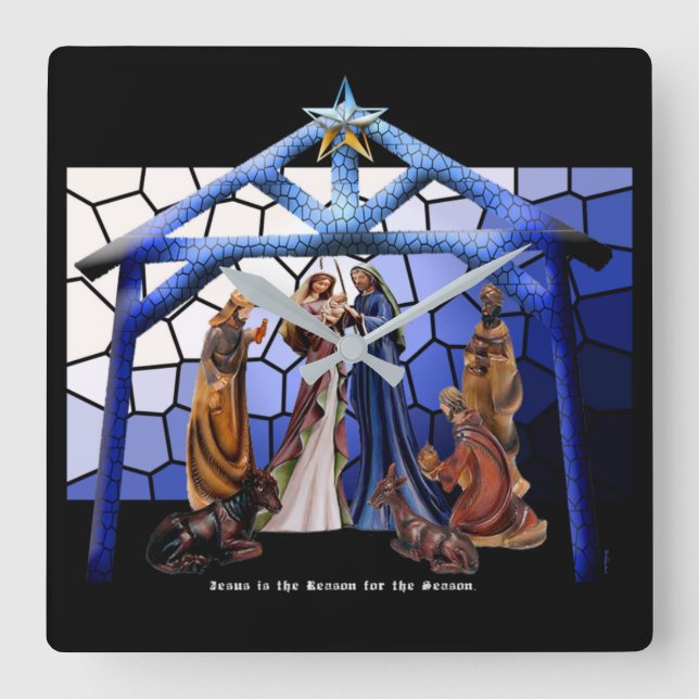 Jesus is the Reason  Square Wall Clock (Front)
