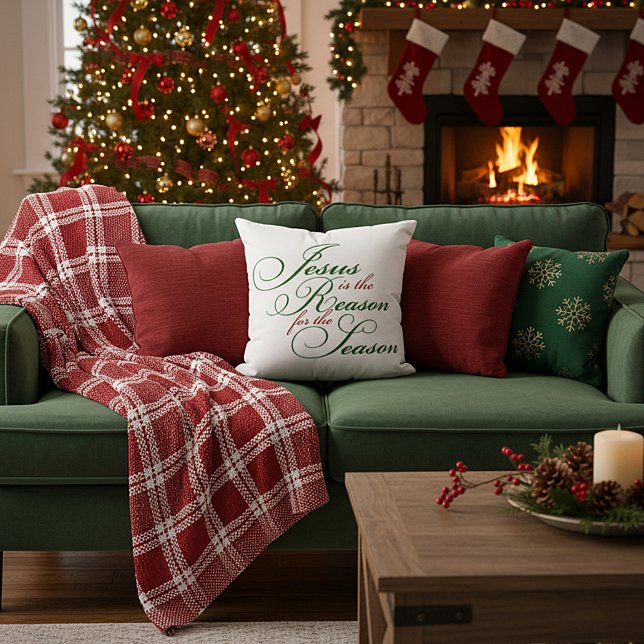 Jesus is the reason throw pillow (Creator Uploaded)