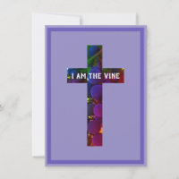 Jesus is the Vine Cross and Grapes Bible Verse