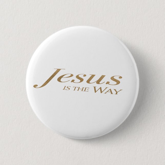 Jesus Is the Way – Christian Faith Button Patch (Front)