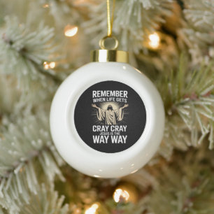 Jesus Is The Way Christmas Funny Faith Religious  Ceramic Ball Christmas Ornament