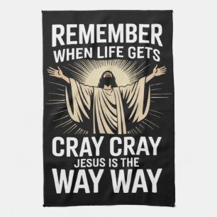 Jesus Is The Way Christmas Funny Faith Religious  Kitchen Towel