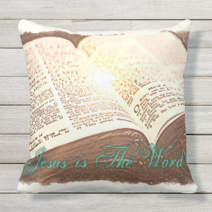 Jesus is The Word! Outdoor Pillow