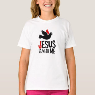Jesus is with me Gitarrenplektra T-Shirt
