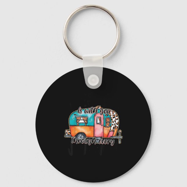 Jesus Is With You Through Every Journey Camper Chr Keychain (Front)