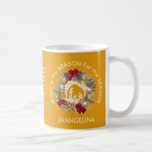 JÉSUS Jaune EST LA RAISON DE LA Mug Café de Noël