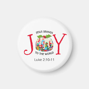 JESUS   JOY TO THE WORLD   Christian   Christmas Magnet
