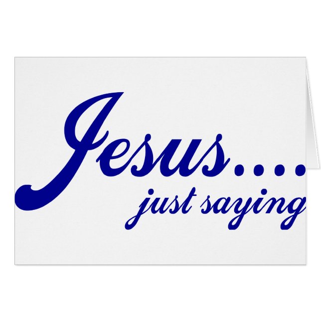 Jésus..... juste dire (Devant horizontal)