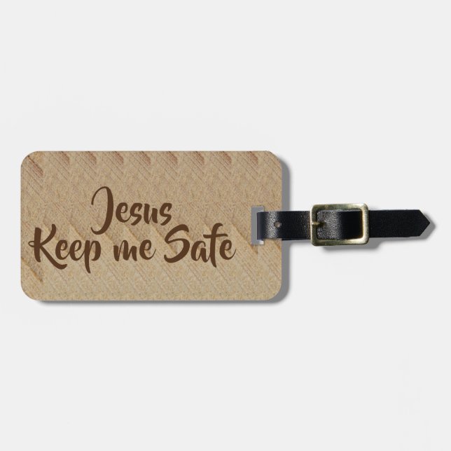Jesus keep me safe Luggage Tag (Front Horizontal)