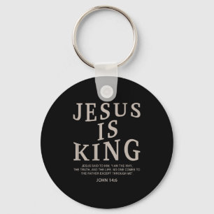 Jesus King Christian Men Youth God Good Son Brothe Keychain