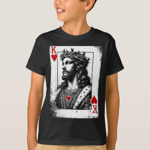 Jesus king of hearts retro religious card gameJesu T-Shirt