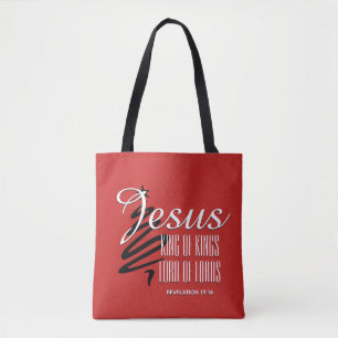 JESUS KING OF KINGS Christmas Christian Scripture Tote Bag