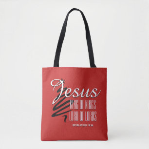 JESUS KING OF KINGS Christmas Christian Scripture Tote Bag