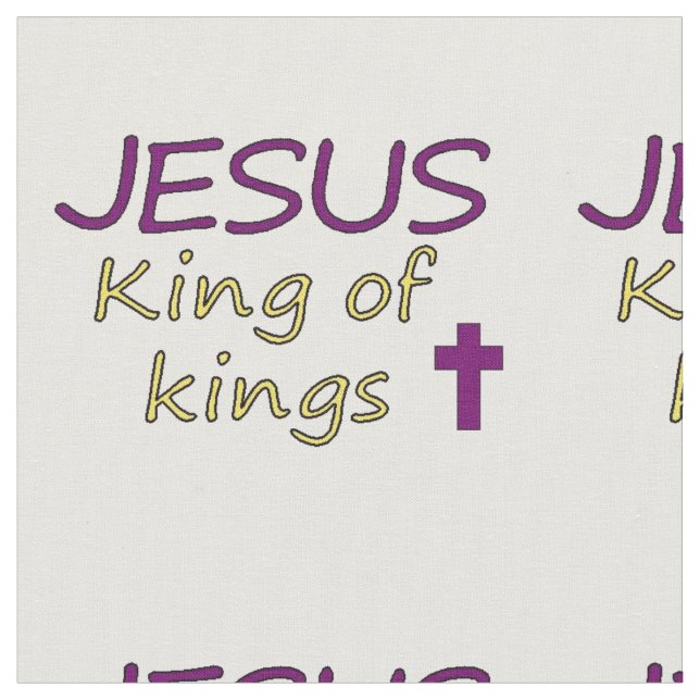 Jesus King of Kings Fabric (Close Up)