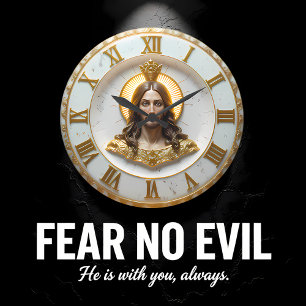 Jesus King of Kings Marble Large Clock