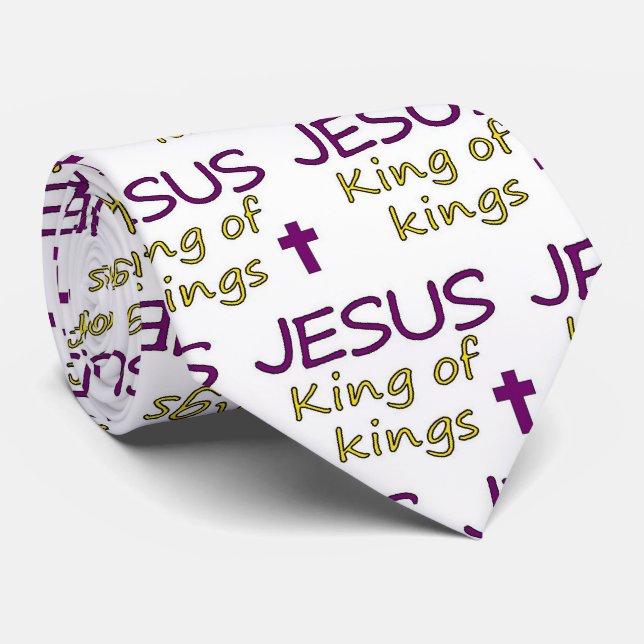 JESUS King of kings Tie (Rolled)