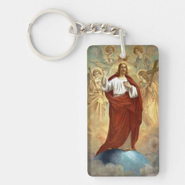 Jesus, King of the World Keychain (Front)