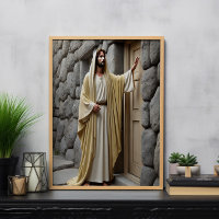 Jesus Knocking on Antique Door