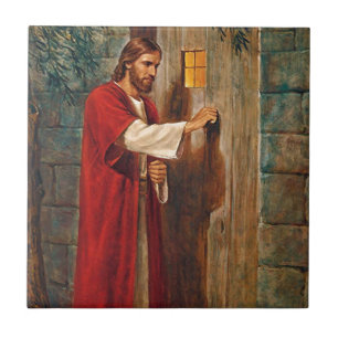 Jesus knocks On The Door Tile