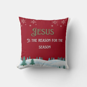Jésus la raison de la saison lancer oreiller