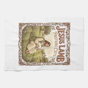 Jesus Lamb Pasture Cute Jesus Lamb Pasture Cute Ch Kitchen Towel