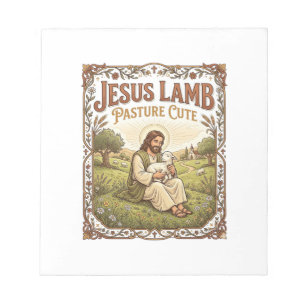 Jesus Lamb Pasture Cute Jesus Lamb Pasture Cute Ch Notepad