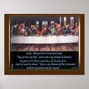 Jesus last supper canvas painting poster