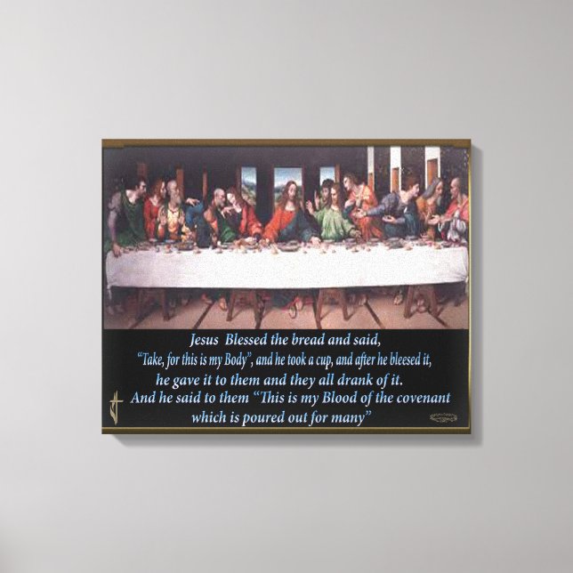 Jesus last supper canvas painting print (Front)