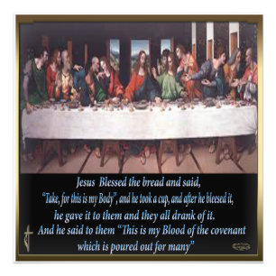 Jesus last supper photo print