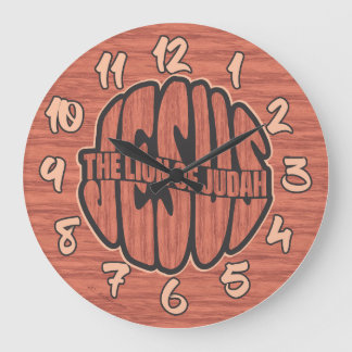 Jésus Le Lion de Juda avec horloge murale de séquo