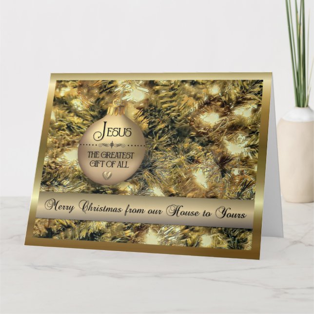 Jésus - Le plus grand cadeau de tous - Carte de No (Devant)