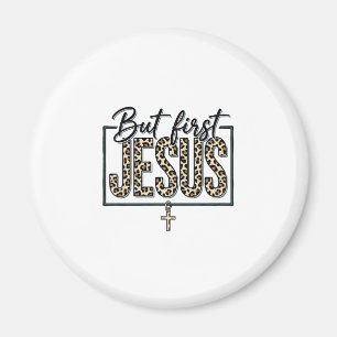 Jesus Leopard Print Christian Vintage Engraving Sh Magnet