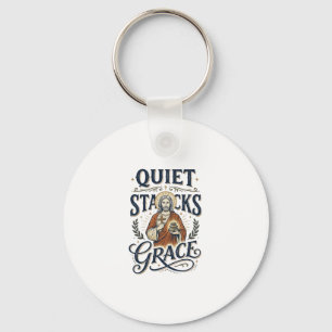 Jesus Librarian Graphic Tee Christian Art_1 Keychain