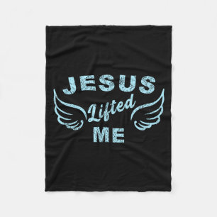 Jesus Lifted Me - Christian Faith Based Edgy  Fleece Blanket