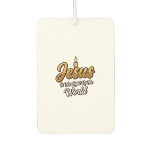 Jesus Light of the World Candle Christian Vector_1 Air Freshener