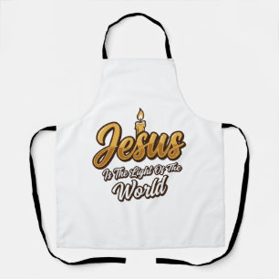 Jesus Light of the World Candle Christian Vector_1 Apron