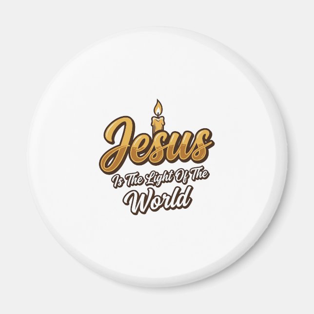 Jesus Light of the World Candle Christian Vector_1 Magnet (Front)