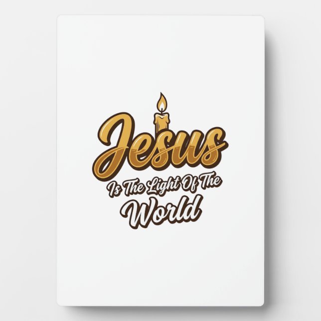 Jesus Light of the World Candle Christian Vector_1 Plaque (Front)