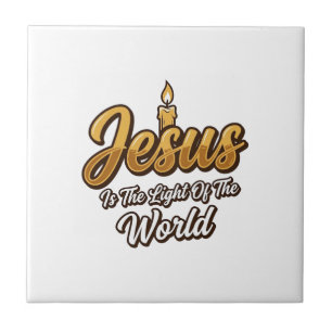 Jesus Light of the World Candle Christian Vector_1 Tile