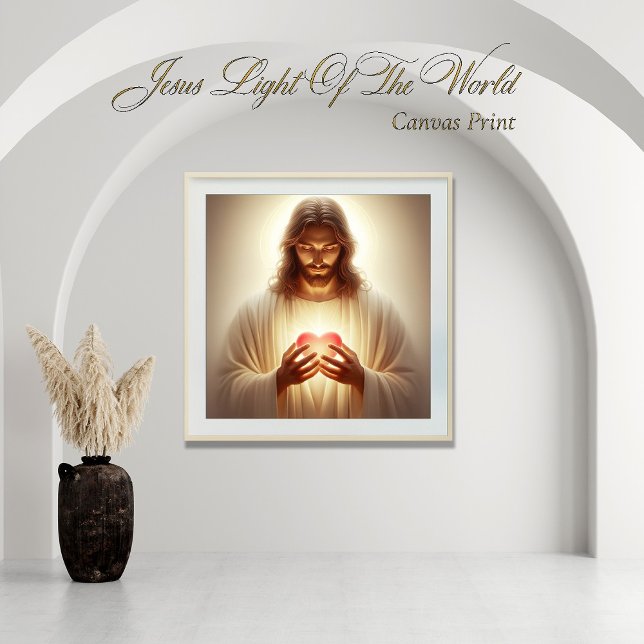 JESUS LIGHT OF THE WORLD CANVAS PRINT (Creator Uploaded)