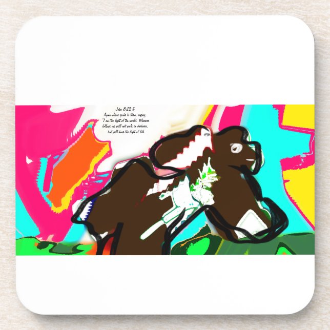 Jesus light world  coaster (Front)