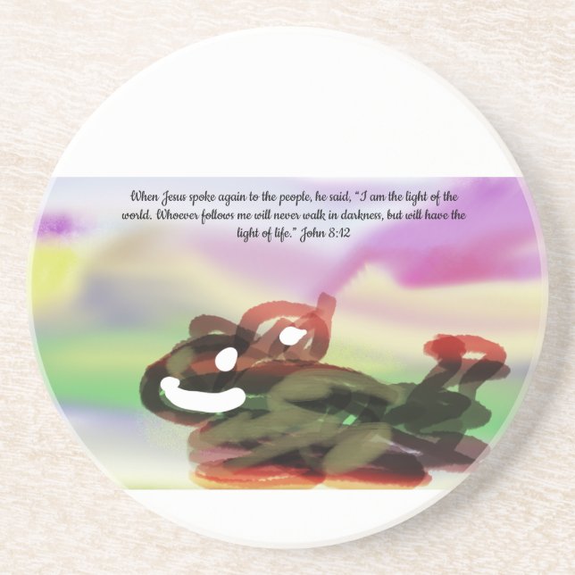 jesus light world coaster (Front)