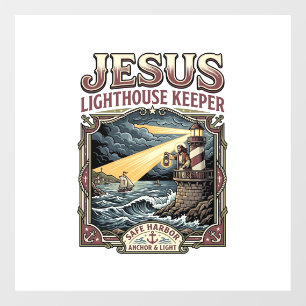 Jesus Lighthouse Keeper Jesus Lighthouse Keeper Ch Window Cling