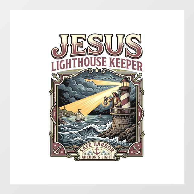 Jesus Lighthouse Keeper Jesus Lighthouse Keeper Ch Window Cling (Sheet)